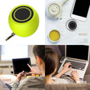 2x Mini Speaker 3W 3.5mm AUX Audio Jack for Mobile Phone Computer Green+Blue