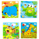 1pc Cartoon Animal IQ Development Puzzles Wooden Kids Early Education
