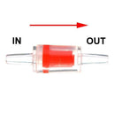 Aquarium Air Pump Check Valves Red Clear Plastic One Way Non-Return Check V