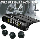 Car Tire Pressure Monitoring System LCD Solar Wireless 4 TPMS Sensors Exter S4H2