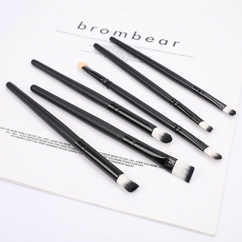 6Pcs Eye Shadow Makeup Brushes Kit Soft Cosmetic Eyeshadow Eyebrow CosmeticB Hn
