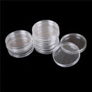 10Pcs 50mm Clear Round Cases Coin Storage Capsules Holder Round Plastic Case FT