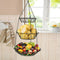 Plants Fruit Basket Pierced Country Style Home Space Saving Chain Hanging 3 Tier