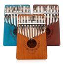 17 Key Kalimba Thumb Piano Finger Mbira Solid Musical Instrument Blue