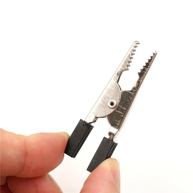 5Pcs 50mm Plastic Durable Handle Test Probe Metal Alligator Clips ATA Gw