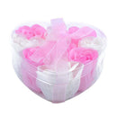 9Pcs Scented Rose Flower Petal Bath Body Soap Wedding Party Gift(Pink+White H6F1