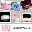 1m Ostrich Fringe Trim 39'' Wedding Halloween Prom Dress Craft Feather Trimming