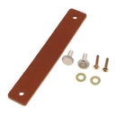 Handmade Leather Door Handle Pull Knob Drawer Furniture Hardware Light Brown
