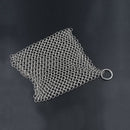 Chainmail Scrubber Stainless Steel Skillet 8" x 6"  mail cast iron