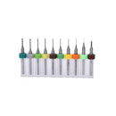 10X PCB CNC Print Circuit Board Carbide Micro Drill Bits Set Tool 0.1mm-1.0mm CC
