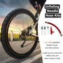 Stainless Steel Plastic Inflating Needle Hose Kits Ball Bike Tire Inflator
