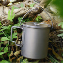 750ml Camping Hanging Stock Portable Camping Hiking Backpacking Hanging Stockpot