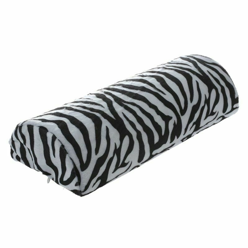 Black With White Zebra Stripe Hand Rest Soft Cushion Pillow Nail Art Design X7F1