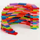 120pcs/set Children Color Sort Rainbow Wood Domino Blocks Kids Toys Gift