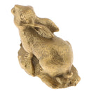 Chinese Fengshui Decor Money Lucky Wealth Brass Zodiac Animal Rabbit Statue