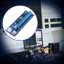 Only Card 6pin Express PCI-E USB3.0 1x to 16x Extender Riser Card BTC Mining New