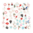 60Pcs Wholesale Mixed Enamel Pendants Charms Craft DIY Jewelry Making Findin3C