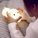Cute Smart Touch Sensor LED Night Light Color Changing Adjustable Lamp Timer