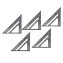 5 Pieces 7inch Aluminum Alloy Triangle Measure Rate Square Protractor Carpenter