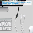 1.5M AUX Male to Male Cable Audio 3.5mm Headphone Stereo Extension Cord Black