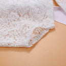 2pcs Newborn Shoot Photography Props Girls Lace Rompers Headband (White) A