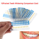 10Pcs Plastic Cold Light Teeth Whitening Color Palette Contrast Card Compari BX