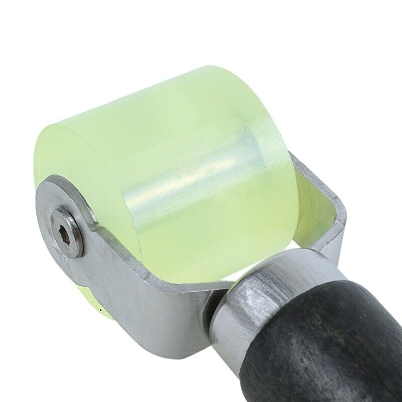 Wooden Grip Auto Sound Deadener Application Clear Yellow Rubber Roller
