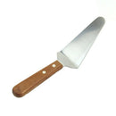 Wooden Hand Stainless Party Cake Pie Pizza Pastry Server Cutter Shovel Kniv U8H8