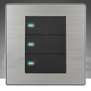 Wall Switch Socket Three Open Single Control Switch With Led