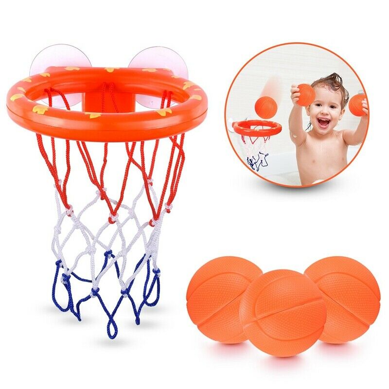 Bath Toys Fun Basketball Hoop Balls Playset For Boys Girls Bathtub Game Edu D8O5
