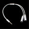 3.5mm AUX Audio Mic Splitter Cable Earphone Headphone Adapter 1Male To 2FemaleES
