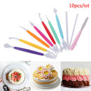 10pcs/set Modelling Tools Sugar Craft Cake Decorating Craft Cupcake Clay To BX