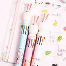 10 Color 0.5mm Cartoon Ballpoint Pen Press School Office Supplies Stationery j