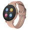 Smart Watch Waterproof Heart Rate Monitor Sports Wristwatch Golden Leather