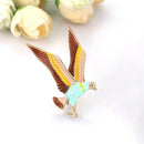 Trendy Animal Eagle Shape Brooches Drop Oil Pin Women Accessories Gift A