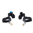 2 Sets Dirt Bike Handlebar On/Off Kill Stop Start Button Switch - Black+Blue