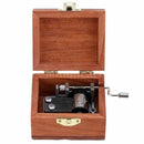 Exquisite Retro Wooden Musical Box Hand Crank Melody Castle in the Sky(phonoN7N4
