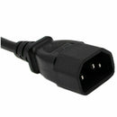 18cm IEC 320 90 Degree C13 3 Pin Female to C14 3 Pin Male PDU Power Supply