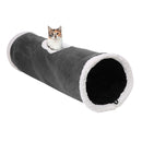 Collapsible Pet Cat Tunnel for Indoor Outdoor Suede Hideaway Tube Play Toys