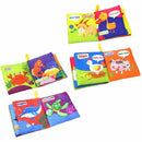 Baby's First Non-Toxic Soft Cloth Book Set- Crinkle,Multicolor- (Friction w