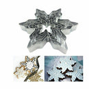 Set of 5 Mold Snowflake Shape / Cookie Cutters Stainless Steel Cakes Snowfl I7J3