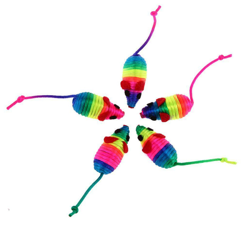 Colorful False Mouse Pet Cat Toys Squeaker Sound Mini Playing Funny Gift