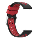 18mm Silicone Two Color Watchband w/Buckle for Ticwatch C2 (Black Red) A