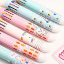 10 Color 0.5mm Cartoon Ballpoint Pen Press School Office Supplies Stationery j