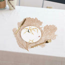 Stain Table Washable Place Placemat Resistant Woven Mat  Elegant Leaf Dining