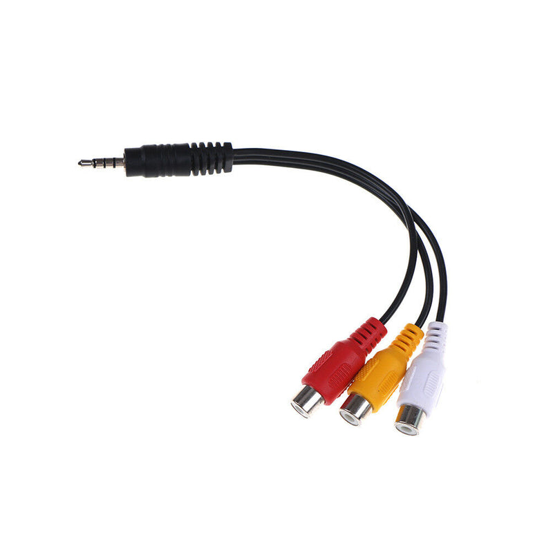 28cm 3.5mm jack av male to 3rca female audio video cable cord  stereo adapter SP