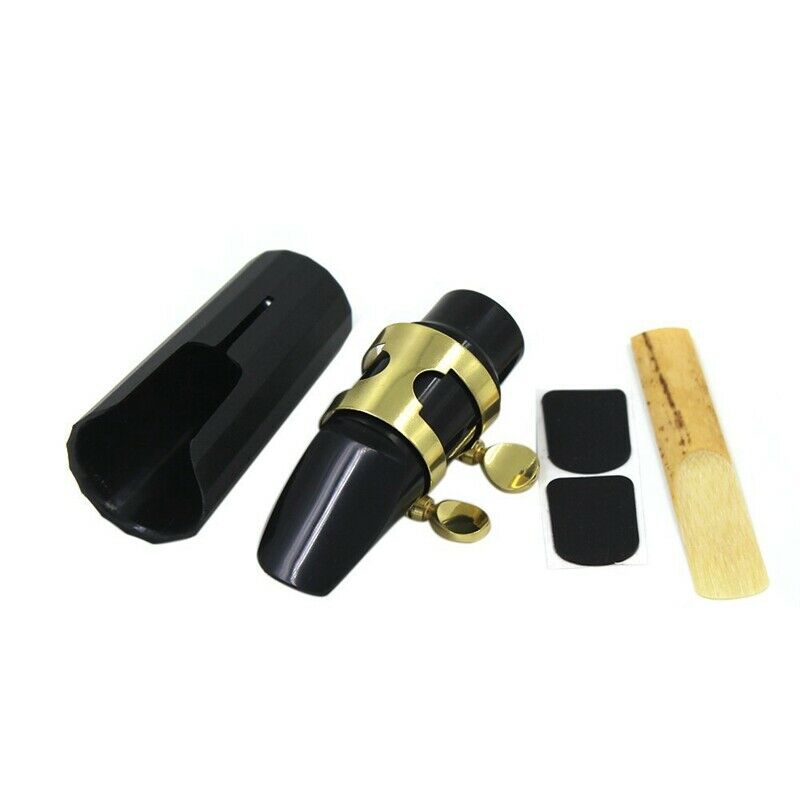 Plastic Soprano Sax Mouthpiece with Metal Cap Buckle Reed Mouthpiece Patche