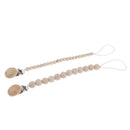 Baby Toddler Dummy Pacifier Soother Nipple Shield Wood Chain Clip Holder