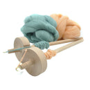Drop Spindle Top Whorl Yarn Spin Hand Carved Wooden Tool Gift For Beginners Q4K6