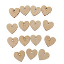 100pcs Wooden Shape Unfinished Heart Embellishments Wedding Gift Tags 20mm